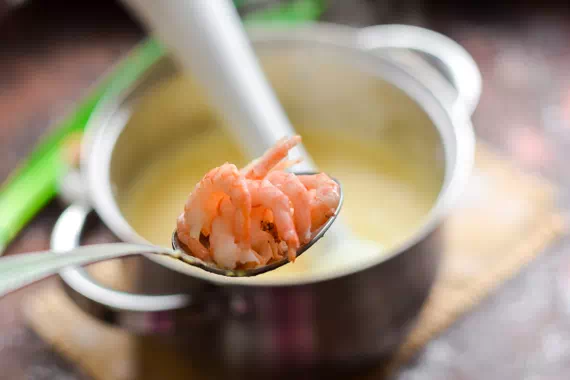 Крем-суп с креветками рецепт фото 10
